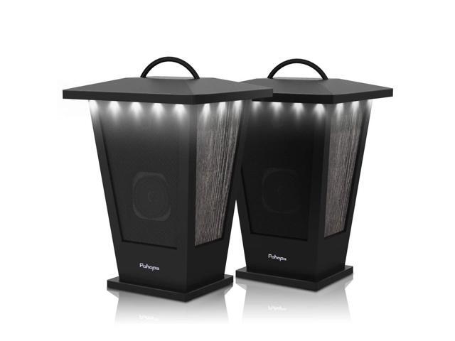 Bluetooth Speakers Waterproof, 2 Packs True Wireless Stereo Sound 20W Dual Pairing Lantern Indoor Outdoor Speakers with 20 Piece LED Lights, Rich.
