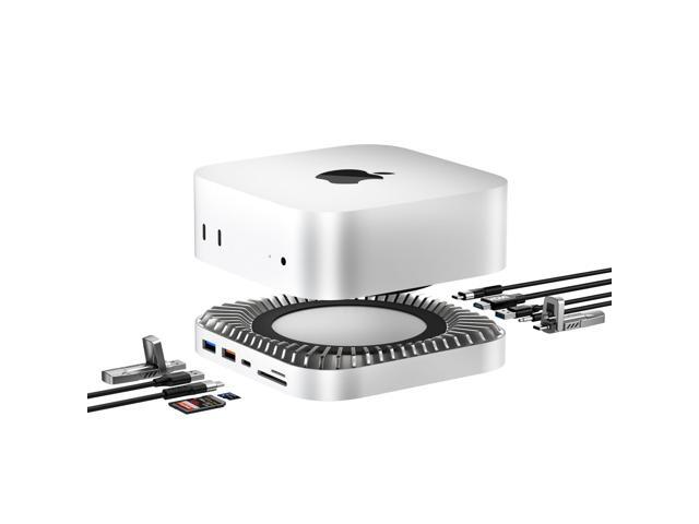Mac mini M4 Dock, Aluminum Stand and HDMI Hub for Mac mini M4 and M4 Pro 2024 with M.2 NVMe/SATA SSD Enclosure, 4K60Hz HDMI,10G USB A/C, 5G USB...