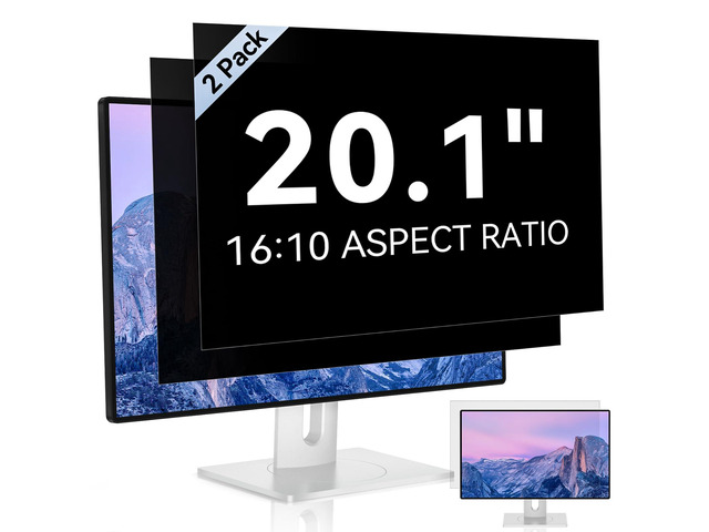 [2 Pack] 20.1 Inch Computer Privacy Screen for 16:10 Aspect Ratio Widescreen Monitor, Eye Protection Anti Glare Blue Light Computer Monitor Privacy...