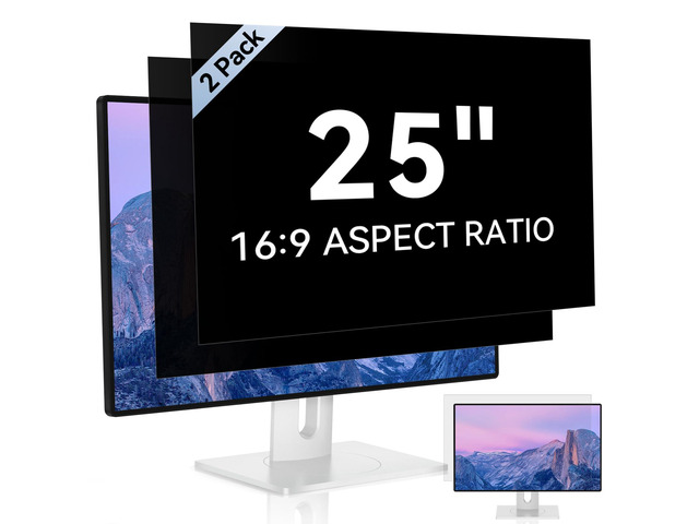 [2 Pack] 25 Inch Computer Privacy Screen for 16:9 Aspect Ratio Widescreen Monitor, Eye Protection Anti Glare Blue Light Computer Monitor Privacy...