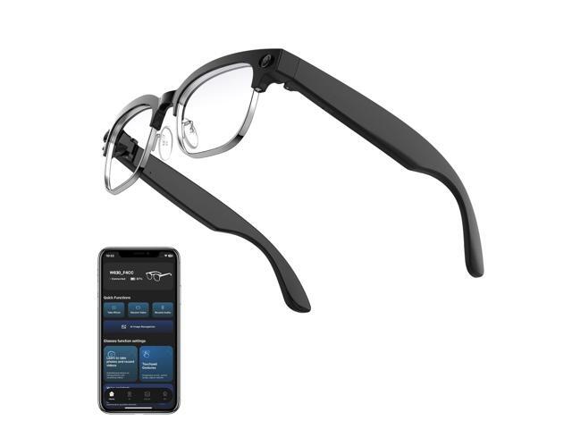 AI Smart Glasses with 8MP Camera, 1080P Video Recording & HD Photos, Bluetooth Audio, Voice Assistant, Real-Time Translation, Noise Cancelling.