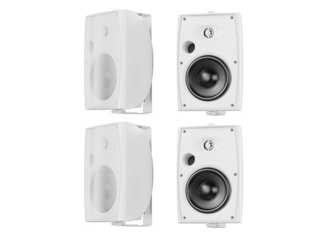 6.5 Inch Max 800W Outdoor Bluetooth Speakers Waterproof Wired with Multifunctional Amplifier Wall Mount Outdoor Speaker System for Patio Garden...