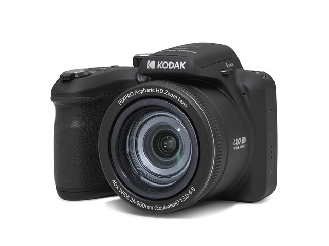 PIXPRO AZ405 Digital Camera, 40x Optical Zoom Bridge with 20MP Sensor, AA Batteries, OIS, 1080p Full HD Video, Black