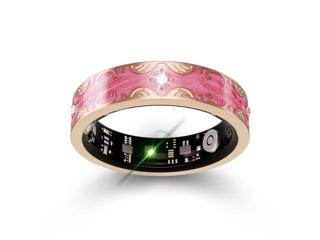 Smart Ring for Women Gift, Fitness & Vital Signs Monitoring, Sleep Tracker/Remote Photography/No Subscription(Pink,8#)