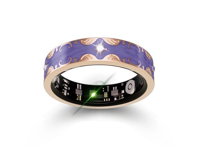 Smart Ring for Women Gift, Fitness & Vital Signs Monitoring, Sleep Tracker/Remote Photography/No Subscription(Purple,8#)
