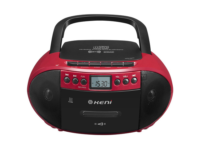 Portable CD and Cassette Player Combo Boombox, Cassette Tape Recorder with AM/FM Radio, Bluetooth Speaker, USB Playback, Remote Control, Stereo...