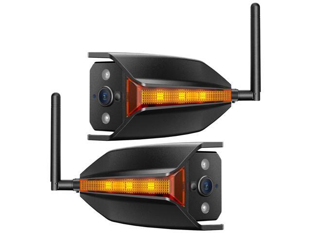 RV Backup Camera Wireless System: Left/Right Side Cameras, Adjustable Angle with IR Night Vision, IP69K Waterproof, Works Only with WF1, for Class.