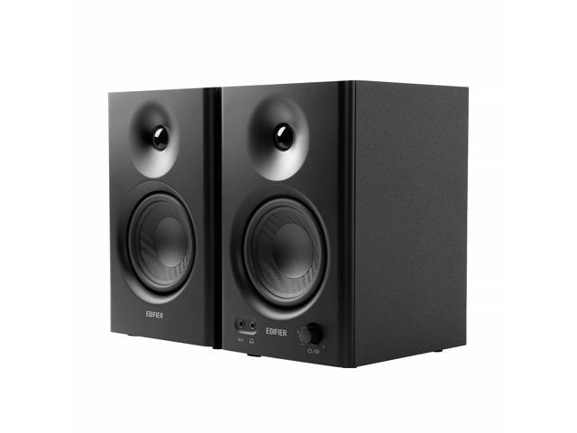 MR4 Powered Studio Monitor Speakers, 4' Active Near-Field Reference Speaker - Black (Pair)