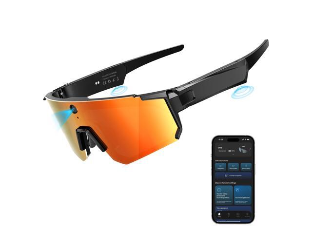 AI Ultra Pro Smart Glasses: 4K Wearable Camera with 6-Axis EIS Stabilization, ChatGPT-4o Voice Assistant, IP66 Waterproof Sport Sunglasses,...