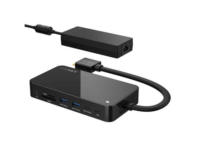 FusionDock 1+ MacBook Pro Docking Station with 180W Power Adapter, 12-in-1 Dual 4K@60Hz Thunderbolt 3/4 Dock, 10Gbps, 96W PD, 2.5Gbps Ethernet,...