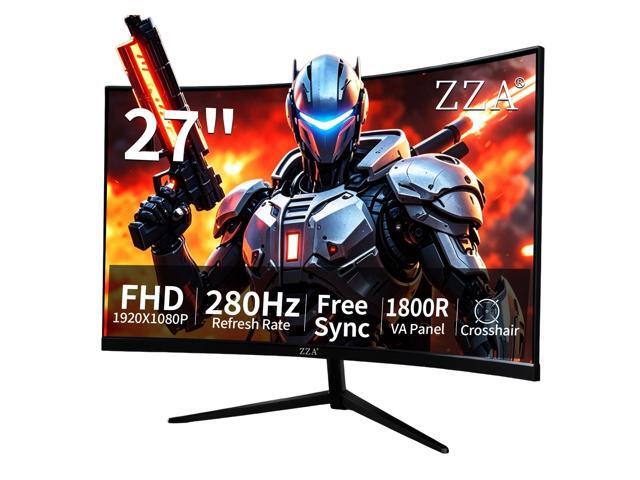 27 Inch Curved Gaming Monitor 280Hz, FHD 1080P PC Monitor, 1ms Gamer Screen, AMD FreeSync Premium, 100% sRGB, VESA Mountable, Eye Care Computer...