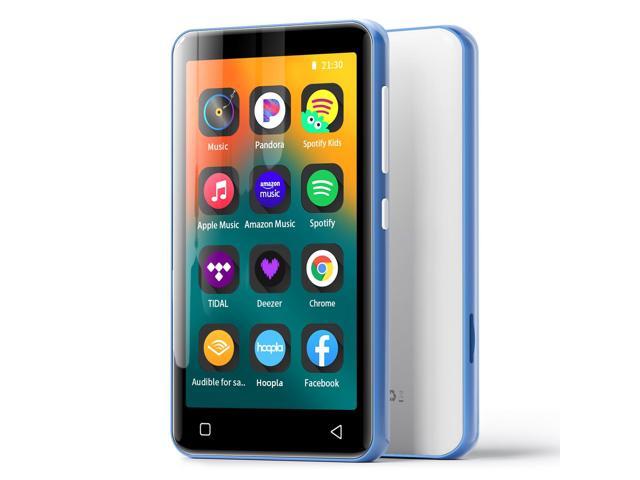 MP3 Player with Bluetooth and WiFi,MP3 Player with Spotify,Spotify Kids,Audible,Pandora,Amazon Music,4' Music Player MP4 Up to 1TB(80GB,Blue_White)