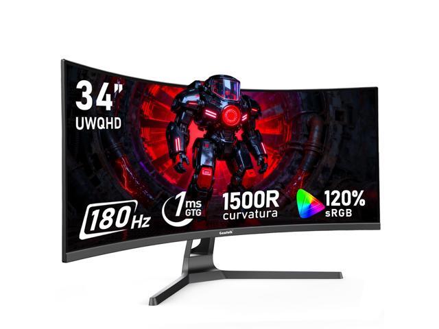 34 Inch Ultrawide Curved 180Hz Gaming Computer Monitor,1500R PC Screen 21:9 UWQHD (3440x1440),120% sRGB,Adaptive Sync,178° Viewing Angle,Display...