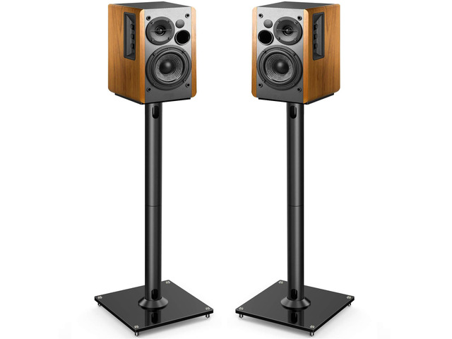 Universal Floor Speaker Stands for Surround Sound up to 22LB, 27.56 Inch Bookshelf Speaker Stand for Klipsch, Polk, Yamaha & Other Large Satellite,...