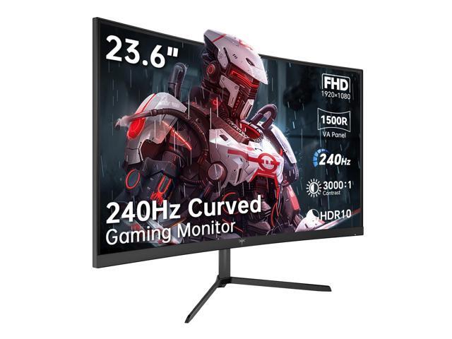 24 Inch 240Hz Curved Gaming Monitor, FHD 1080p 1500R 1ms Computer Monitor, Adaptive Sync, 3000:1 Contrast, HDR Support, HDMI 2.0 & DP 1.4, Low Blue...