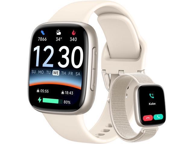 Smart Watch, 1.85' AMOLED Fitness Tracker with Bluetooth Call, Heart Rate/Sleep/SPO Monitor, 100+ Sports Modes, 3ATM Waterproof Smartwatch for.