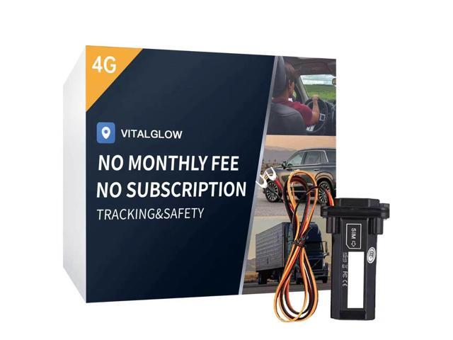 Wired GPS Tracker for Vehicles, No Monthly Fee, No Subscription with Real-Time Tracking, 4G SIM and Data Included, Trip History, GeoFence, Driving...