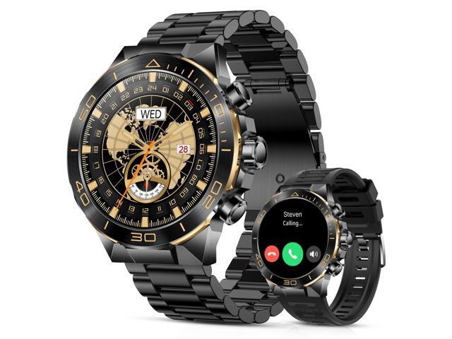 Smart Watch for Men Answer/Make Call for Android iPhone, 1.43' AMOLED HD Screen Mens Luxury Watch, 400mAh Heavy Duty Smartwatch Heart Rate Blood...