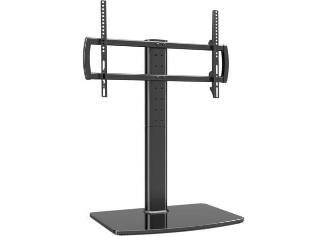 Universal Swivel TV Stand/Base Table Top Stand 40 to 86 inch TVs 110 Degree Swivel, 5 Level Height Adjustable, Heavy Duty Tempered Glass Base,.