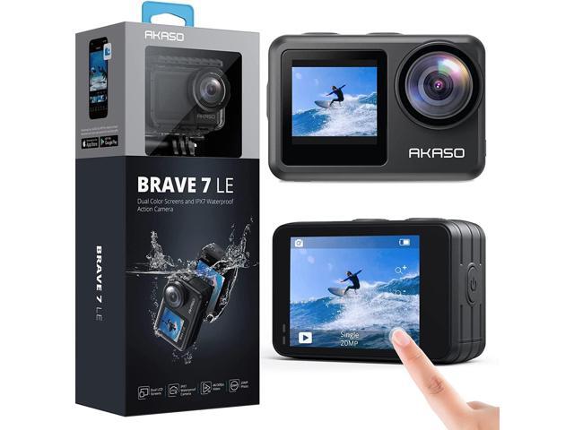 Brave 7 LE 4K30FPS 20MP WiFi Action Camera with Touch Screen EIS 2.0 Zoom Remote Control 131 Feet Underwater Camera with 2X 1350mAh Batteries.