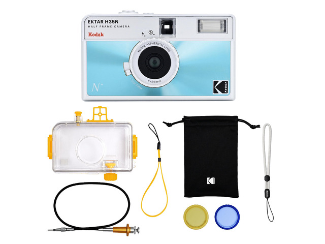 EKTAR H35N Half Frame Film Camera, 35mm, Reusable, Focus-Free, Bulb Function, Built-in Star Filter, Coated Improved Lens (Film & AAA Battery are...