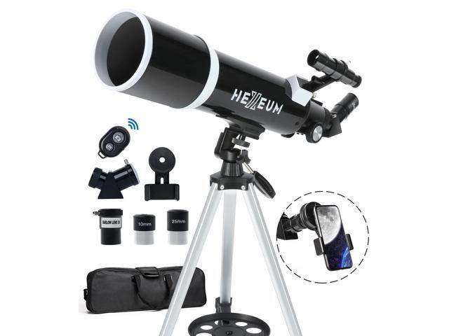 Telescope for Adults & Beginner Astronomers - 80mm Aperture 600mm Fully Multi-Coated High Transmission Coatings with AZ Mount Tripod Phone Adapter,...