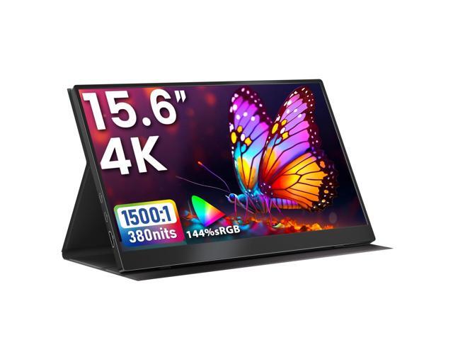 Portable Monitor 15.6 inch 4K UHD 3840X2160 144% sRGB 60Hz HDR HDMI USB-C Travel Monitor for Laptop MacBook PC Surface PS5 Xbox, External Display...