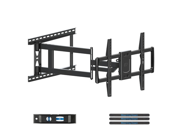 Long Arm TV Wall Mount for 37-75 Inch TV, Corner TV Wall Mount with 32 Long Extension, Full Motion TV Mount Swivel & Tilt, Fits Max VESA...