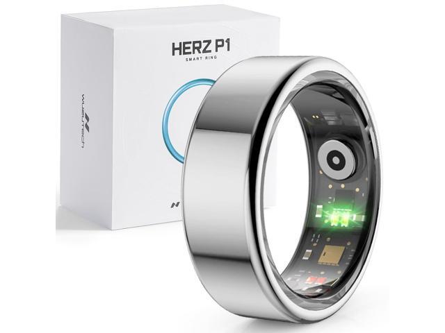 Herz P1 Smart Ring for Women & Men - (Size 11) 24/7 Health Metrics Fitness Ring, Tracks 20+ Biometrics, 6 Day Battery Life, Waterproof Stainless...