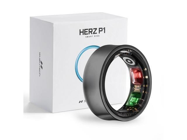 Herz P1 Smart Ring for Women & Men - (Size 6) 24/7 Health Metrics Fitness Ring, Tracks 20+ Biometrics, 6 Day Battery Life, Waterproof Stainless.