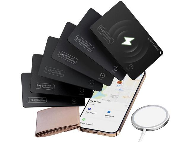 Rechargeable Wallet Tracker Card IP68 Waterproof Bluetooth Tracker for Wallets, Passport, Work with Apple Find My, iOS Only [Apple MFi Certified]-.