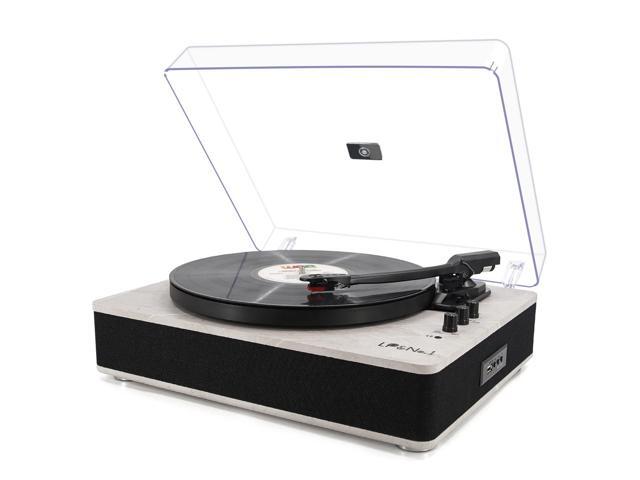 Record Player Bluetooth Turntable with Built-in Speakers and USB Play & Recording Belt-Driven Vintage Phonograph Record Player 3 Speed for.
