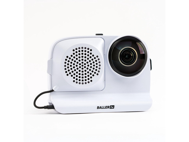 AI Auto-Tracking Sports Filming System, 180° Full-Field Lens & Live Streaming for Basketball, Soccer & Volleyball, Compatible with iPhone 14