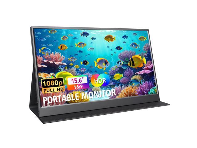 15.6 Inch Portable Monitor 1080P FHD IPS Gaming Display Monitor with USB-C & HDMI Light Weight Ultra-Slim External Second Screen with Smart Cover &...