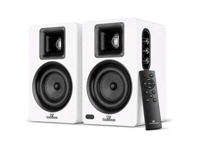 Active Bookshelf Speakers for Turntable, Powered PC Desktop & TV Audio, Aluminum Horn Tweeter, 4' Woven Glass Fiber Woofer, Built-in Amp,...