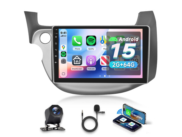 5G WiFi Android 15 Car Stereo for Honda Fit 2008-2013 with Wireless Carplay Android Auto, 9 Inch Touch Screen Radio Support...