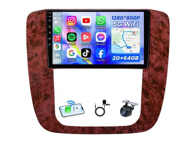 4Core 64GB Android 13 Radio for 2007-2013 Chevy Suburban Tahoe Silverado: GMC Yukon 9' 1280 * 800 IPS Touch Screen Wireless CarPlay Android Auto.