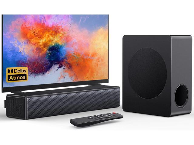 Sound Bar for Smart TV with Subwoofer, 200W 2.1ch Dolby Atmos Surround Sound System for Home Theater, ARC/Optical/Aux/USB Bluetooth TV Speaker, 3D...