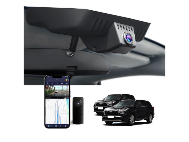 Dual Channel 4K & 1080P Dash Cam for Toyota Highlander 2020-2026 LE Limited L XLE XSE Platinum UX70 (Gen4), OEM Factory Look,WiFi & APP, G-Sensor,...