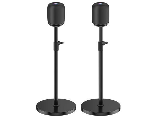 2 Pack Height Adjustable Speaker Stand for Homepod 1 and Homepod 2 Stand Built-in Cable Management - Heavy-Duty Floor Speaker Stands for HomePod.