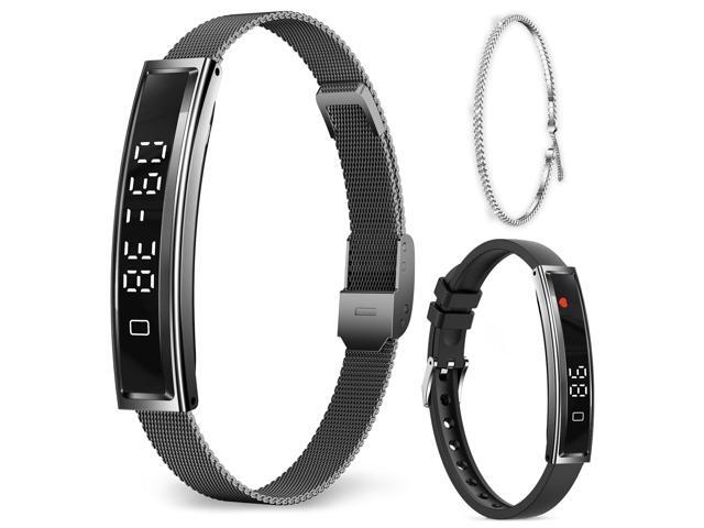 Smart Bracelet for Women Men, Slim Fitness Tracker Smart Wristband with Heart Rate/Blood Oxygen/Sleep Monitor/Pedometer,12 Sports Activity Tracker,...