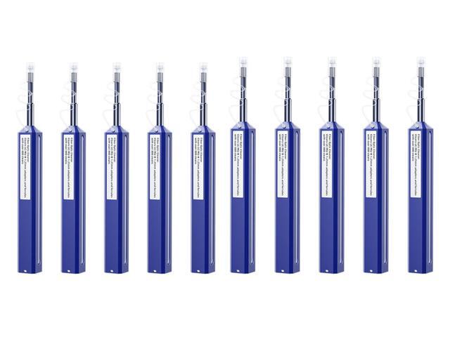 LC Fiber Cleaner Pen - 10 Pack - 1.25mm LC Fiber Optic Cleaning Pen with Dual Action Connector Cleaner & Endface Cleaning Action