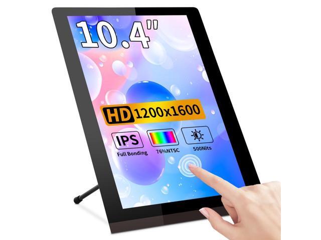 Touch Screen Display 10.4, IPS 1200:1600 3:4 Vertical Mini HDMI Screen, 500nits Outdoor Readable Industrial Monitor, Second External Monitor for...