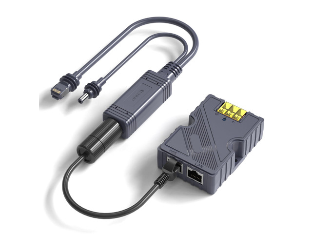 Starlink Mini PoE Adapter Set - 150W Starlink PoE & 100W Isolated Splitter, DC 48V/3A Input GigE Passive & ESD Protection with Starling Conversion...