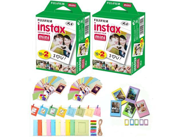 Fuji Instax Mini Instant Film 40 Shots with Bonus 20 Decorative Skin Stick-on Stickers for Fuji Instax Mini 8 and SP-1