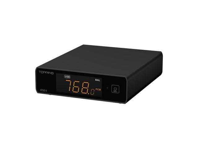 E50 II Hi-Res Audio DAC with App Control, AK4497S Velvet Sound, DSD512/PCM768kHz, LDAC Bluetooth, 10-Band PEQ, Preamp, RCA/TRS Outputs (Black)