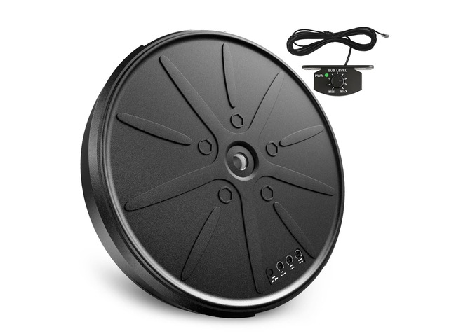 800W Powered 12' Spare Tire Car Subwoofer with Built-in Amp & Remote - Anti-Theft Hidden Design, Deep Bass, Easy Plug & Play Install for Most...