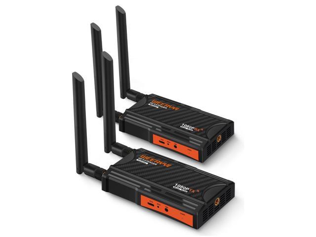 Wireless HDMI Transmitter and Receiver, Wireless HDMI Extender Kit with Loop-Out, IR Support, 2.4/5.8GHz 1080P Full HD 820ft/250M, for DSLR Camera.