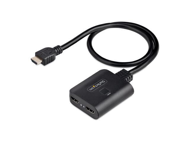 2-Port HDMI Splitter, 4K 60Hz HDMI 2.0 Video, 4K HDMI Splitter 1 In 2 Out, 1x2 HDMI Display/Output Splitter, HDR/HDCP