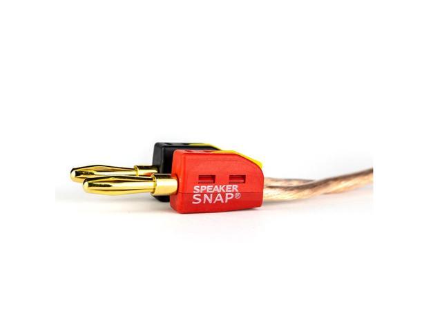 Fast & Secure Banana Plugs - Gold Plated, 12-24 AWG, 2-100 Pieces for Home Theaters, Speaker Wire, Wall Plates and Receivers